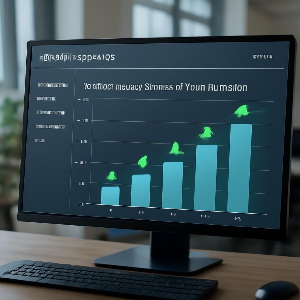 Progression du classement SEO — graphique de montée dans les SERP