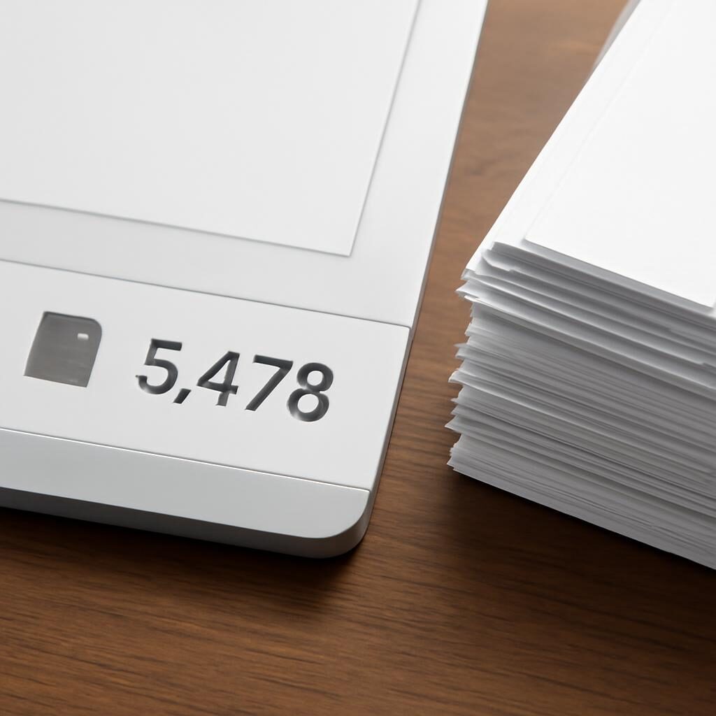 Compteur de mots sur éditeur avec pages imprimées d'article de blog