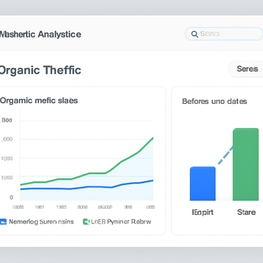 analytics trafic organique hausse après mise à jour article SEO