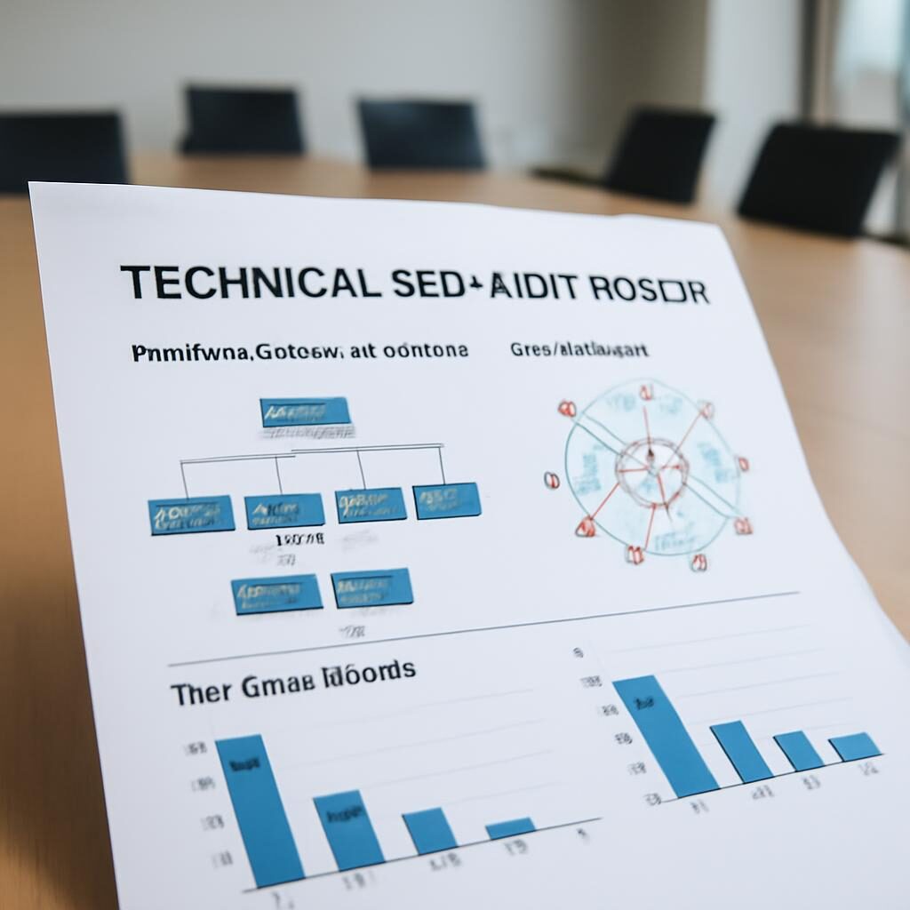 Rapport d'audit technique SEO avec visualisation architecture de site