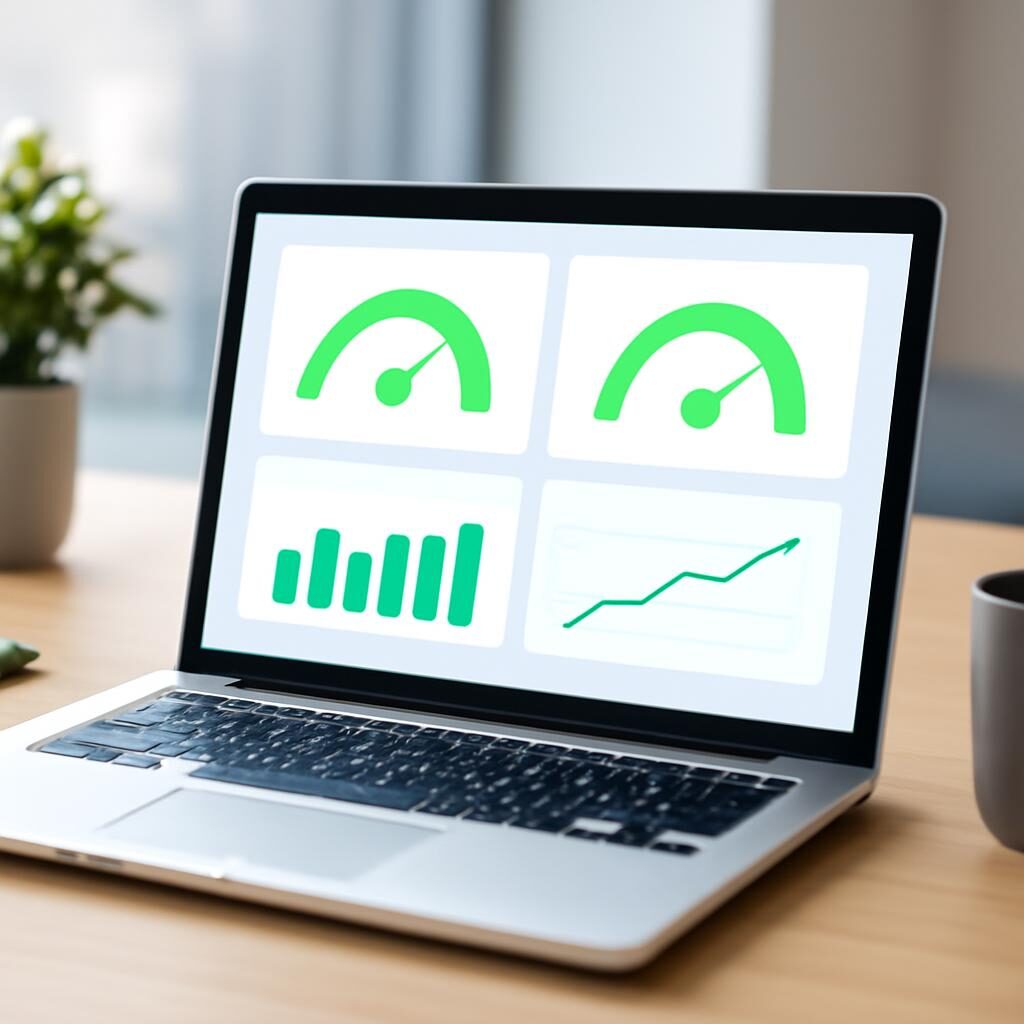 Dashboard de performance web avec métriques Core Web Vitals optimisées