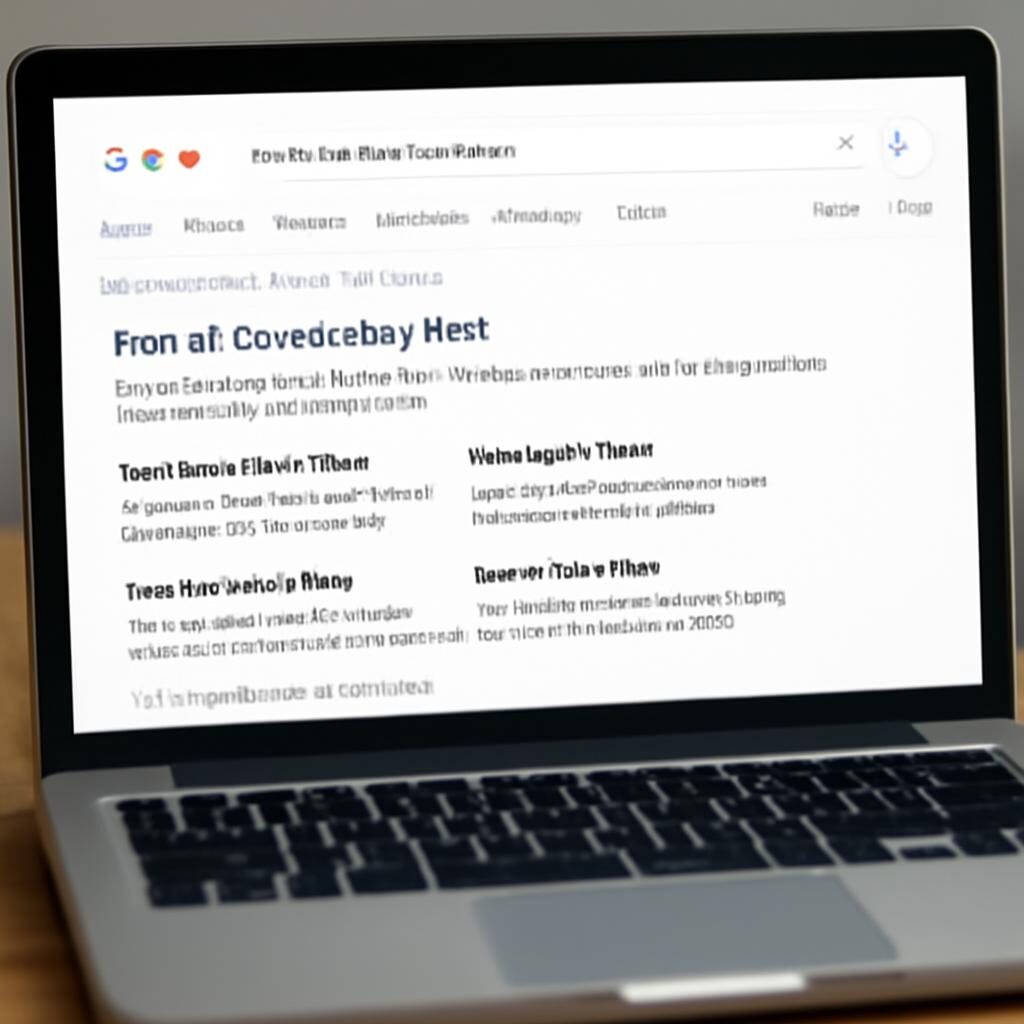 Extrait Google SERP montrant un article bien structuré avec titres optimisés