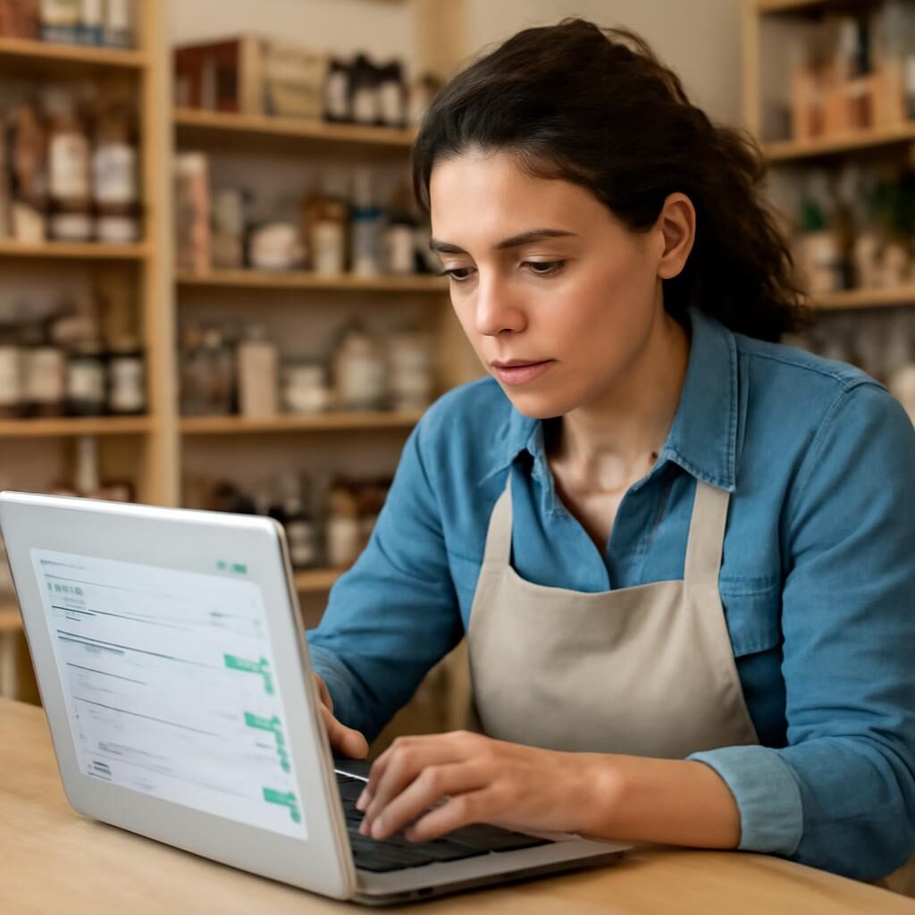 Commerçante gestion listings entreprise locale en ligne