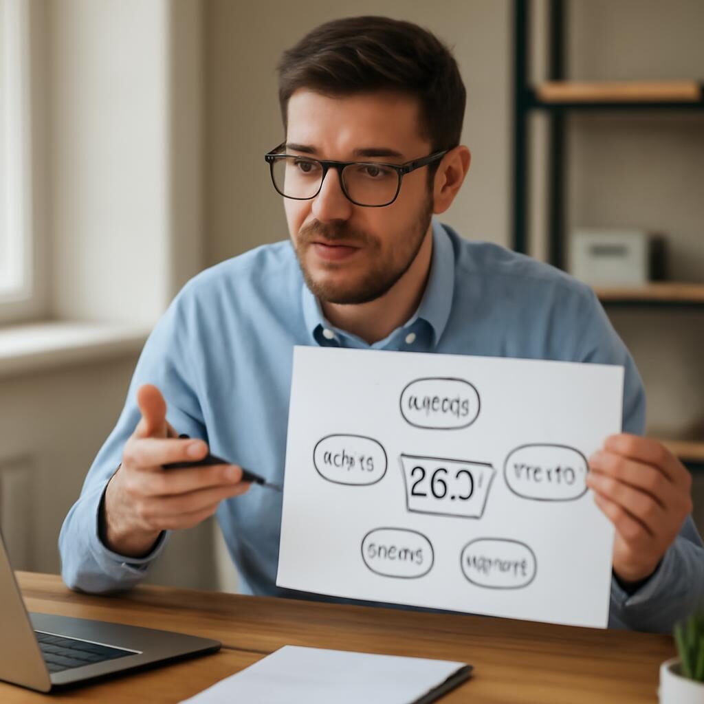 Consultant SEO expliquant un réseau de sites sur un schéma