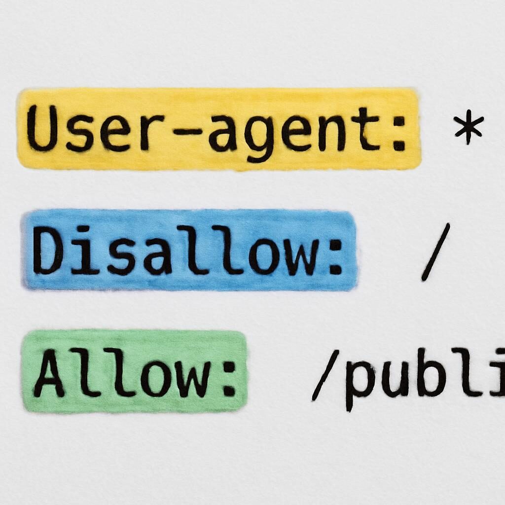 Directives User-agent Disallow Allow dans robots.txt