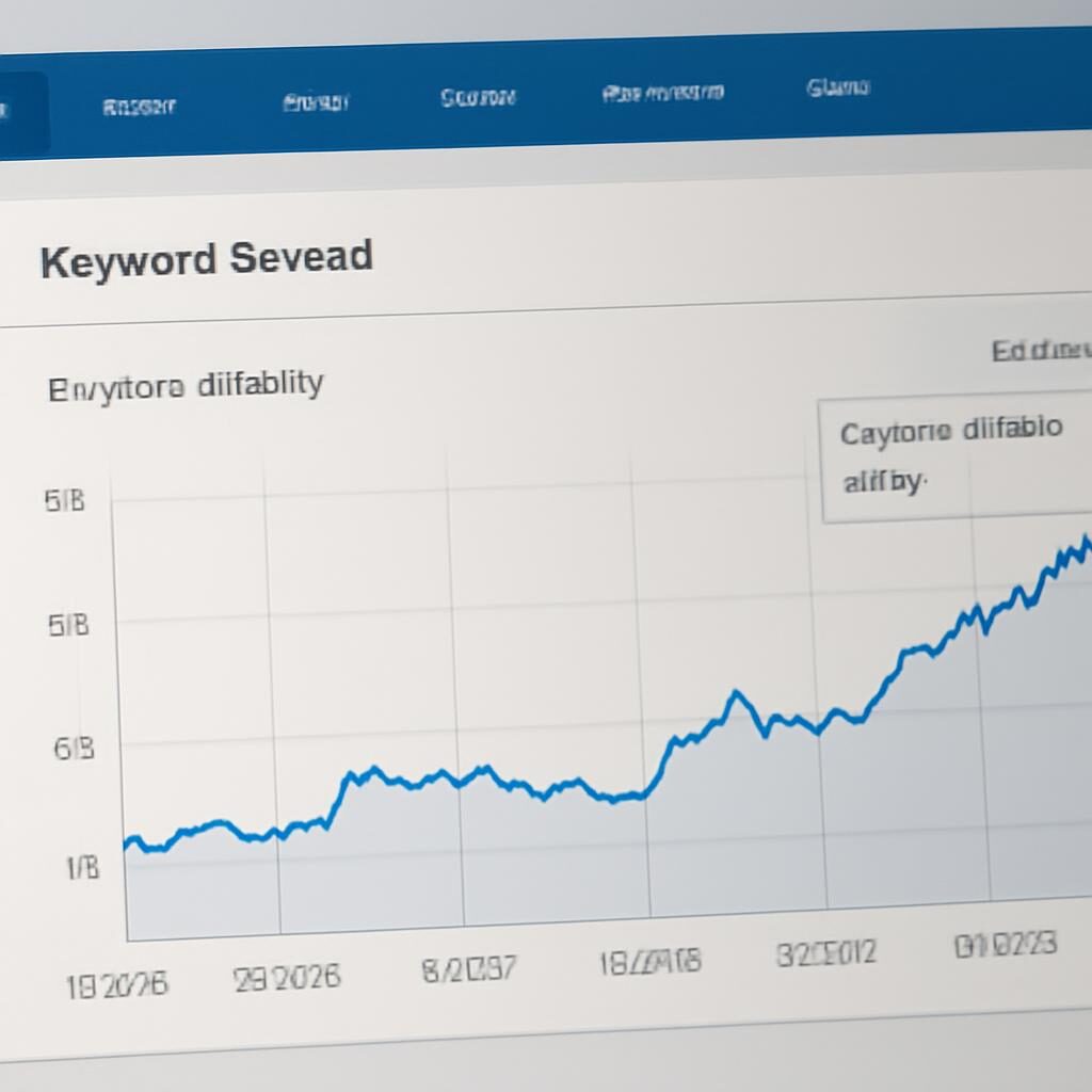 Graphique Sistrix Keyword Spread visibilité organique site français